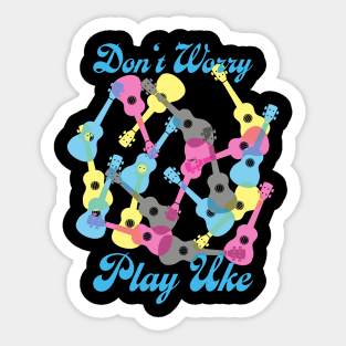 Play Ukulele - Be Happy Sticker